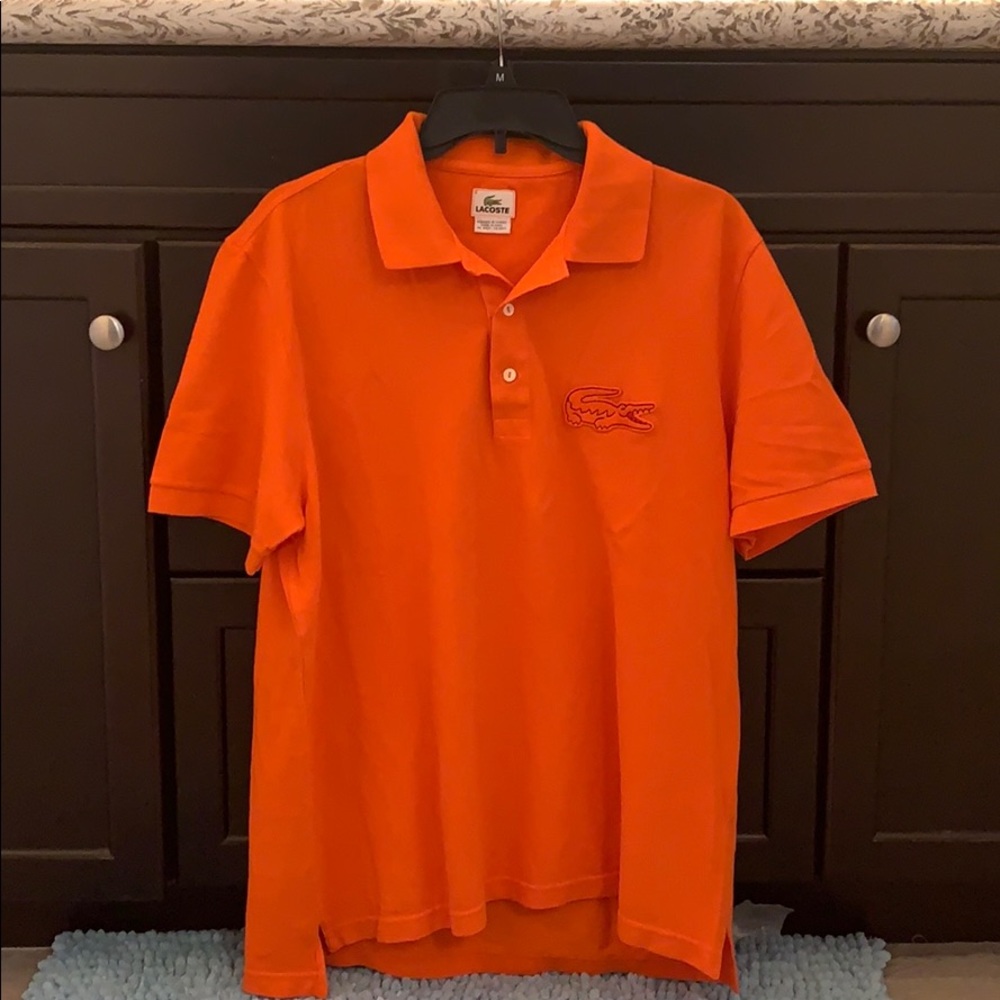Lacoste pique polo shirt. Big Croc Logo